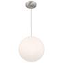 3_Access Lighting Pearl 10" Small Brushed Steel Pendant more views