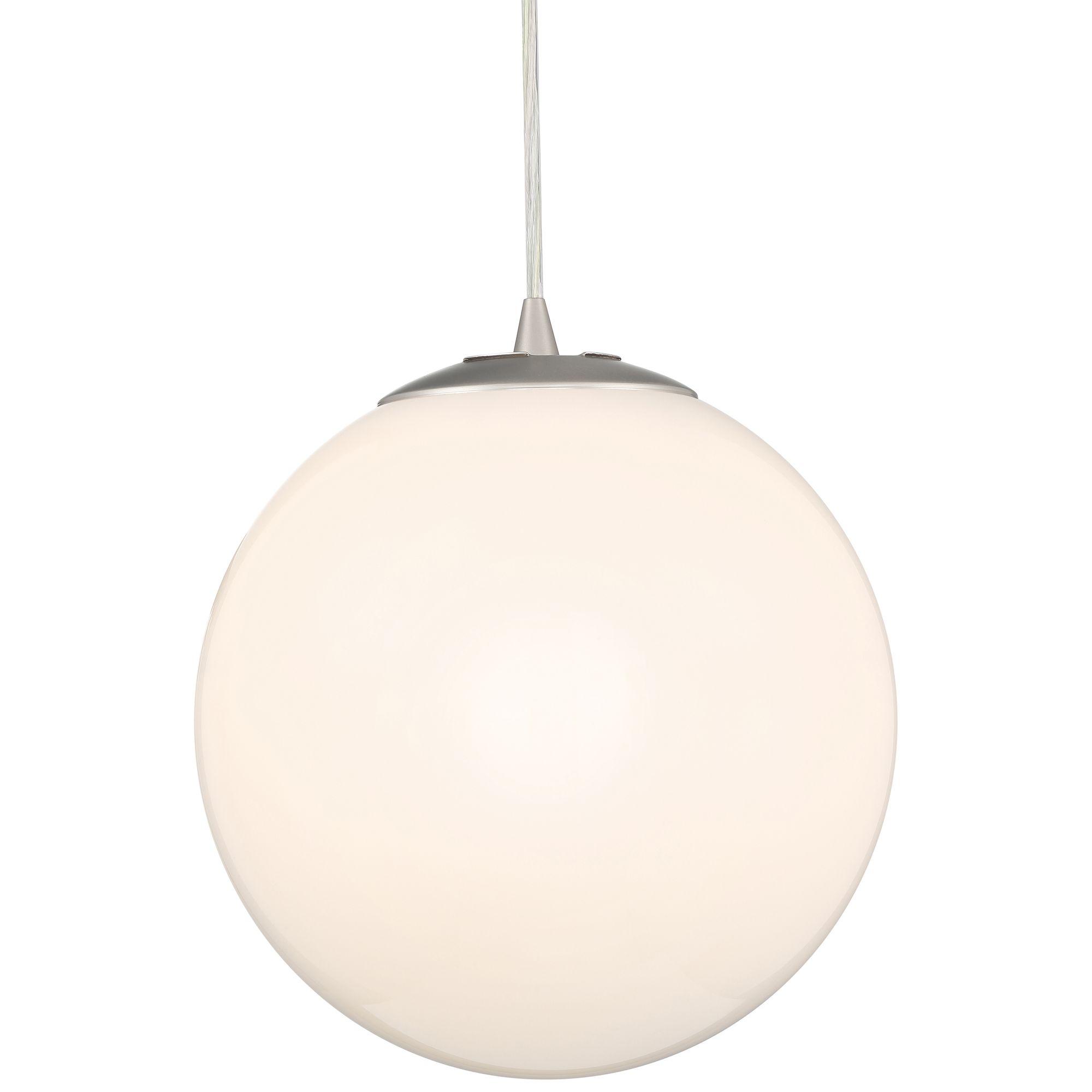 Image 4 Access Lighting Pearl 10" Small Brushed Steel Pendant more views