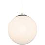 4_Access Lighting Pearl 10" Small Brushed Steel Pendant more views