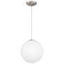 5_Access Lighting Pearl 10" Small Brushed Steel Pendant more views