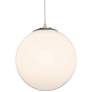 5_Access Lighting Pearl 15 3/4" Brushed Steel Opal Glass Pendant Light more views
