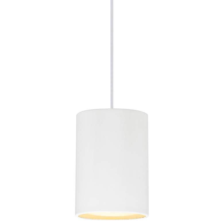 Image 2 Access Lighting Pilson XL 6" Wide Matte White Short Cable Mini Pendant