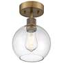 Thumbnail3 of Access Lighting Port Nine 7 1/2" Brass and Clear Glass Ceiling Light more views