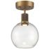 Access Lighting Port Nine 7 1/2" Brass and Glass LED Ceiling Light
