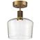 Access Lighting Port Nine 9" Wide Brass Seeded Glass LED Ceiling Light