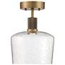 2_Access Lighting Port Nine 9" Wide Brass Seeded Glass LED Ceiling Light more views