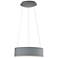 Access Lighting Radiant 15" Wide Gray Modern LED Drum Pendant Light