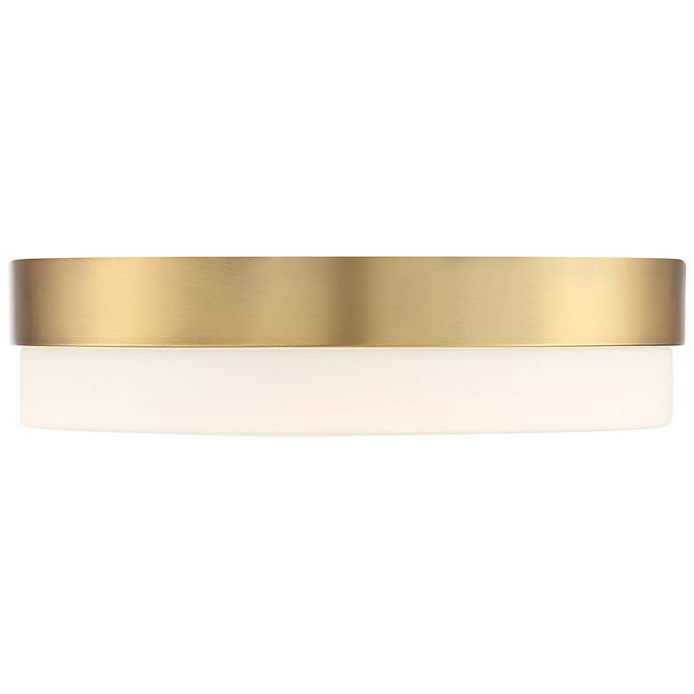 Image 4 Access Lighting Roma 11" Wide LED Brass Flush Mount Ceiling Light more views