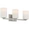 Access Lighting Sienna 21" 3-Light Brushed Steel LED Vanity Light