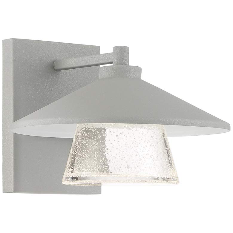 Image 1 Access Lighting Silo 10 1/4" High Satin Metal LED Outdoor Wall Light