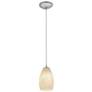 2_Access Lighting Sydney 5" Wide White Stone Glass Mini Pendant