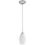 5_Access Lighting Sydney 5" Wide White Stone Glass Mini Pendant more views