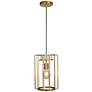 Access Lighting Wired 9" Wide Gold Open Cage LED Mini Pendant