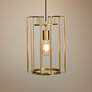 Access Lighting Wired 9" Wide Gold Open Cage LED Mini Pendant