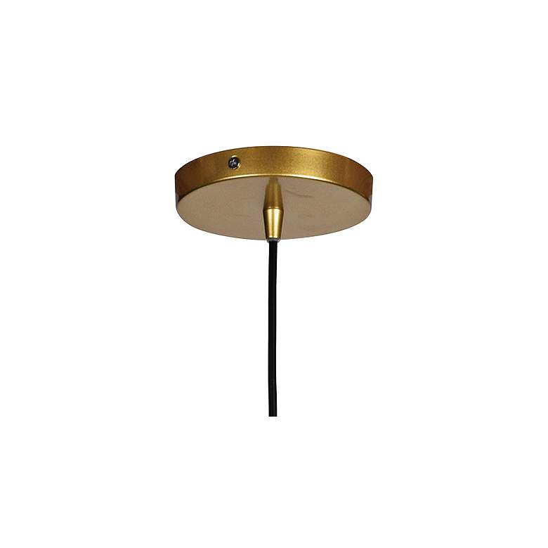 Image 4 Access Lighting Wired 9" Wide Gold Open Cage LED Mini Pendant more views