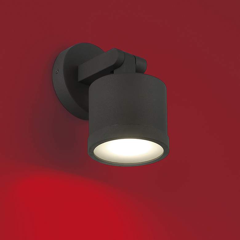 Image 1 Access Lighting Zone 7.5" Bronze Adjustable Outdoor Wall Spotlight