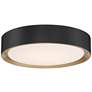 Access Malaga 15 3/4" Wide Matte Black Modern Round LED Ceiling Light