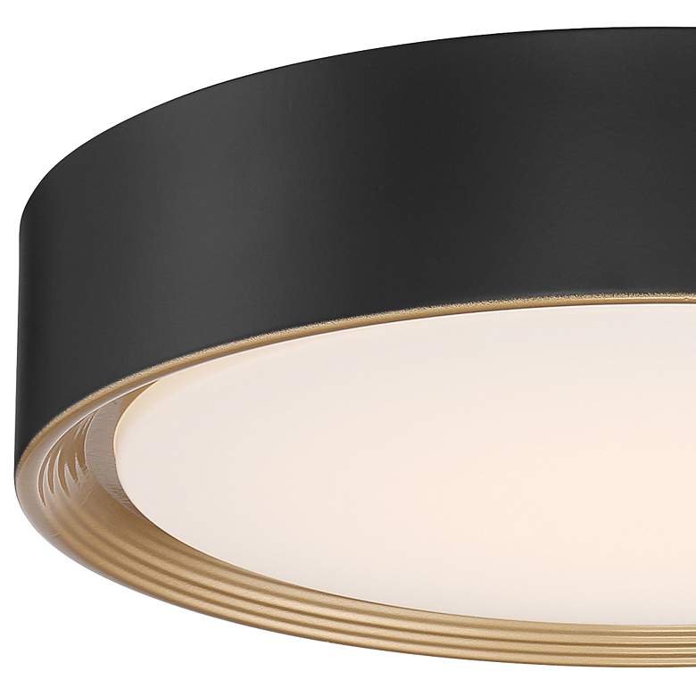 Image 3 Access Malaga 15 3/4" Wide Matte Black Modern Round LED Ceiling Light more views