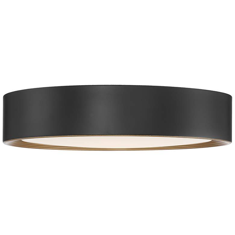 Image 4 Access Malaga 15 3/4" Wide Matte Black Modern Round LED Ceiling Light more views