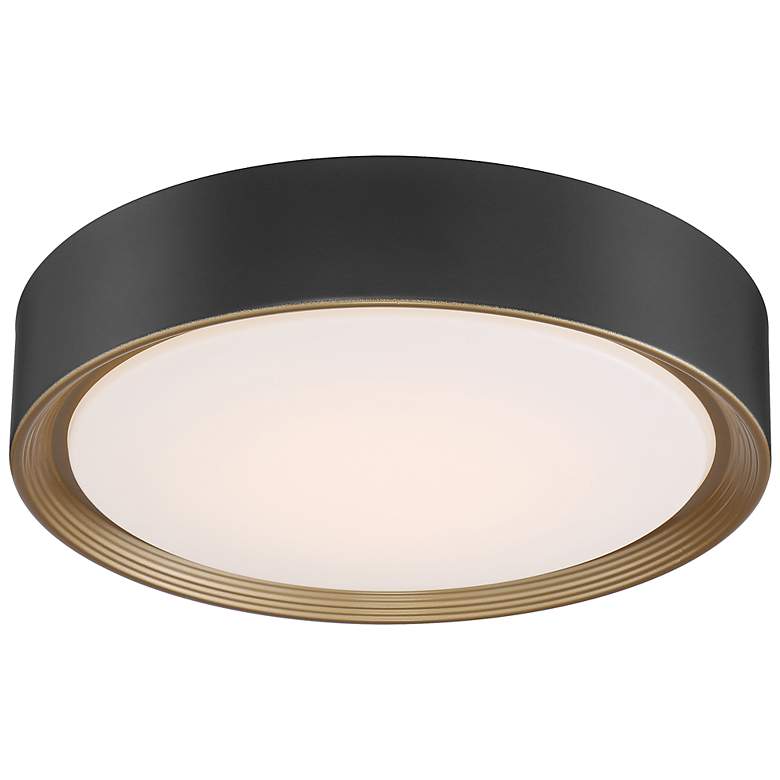Image 5 Access Malaga 15 3/4" Wide Matte Black Modern Round LED Ceiling Light more views