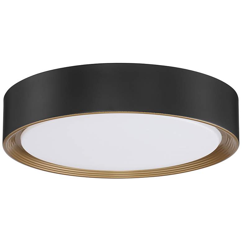 Image 7 Access Malaga 15 3/4" Wide Matte Black Modern Round LED Ceiling Light more views