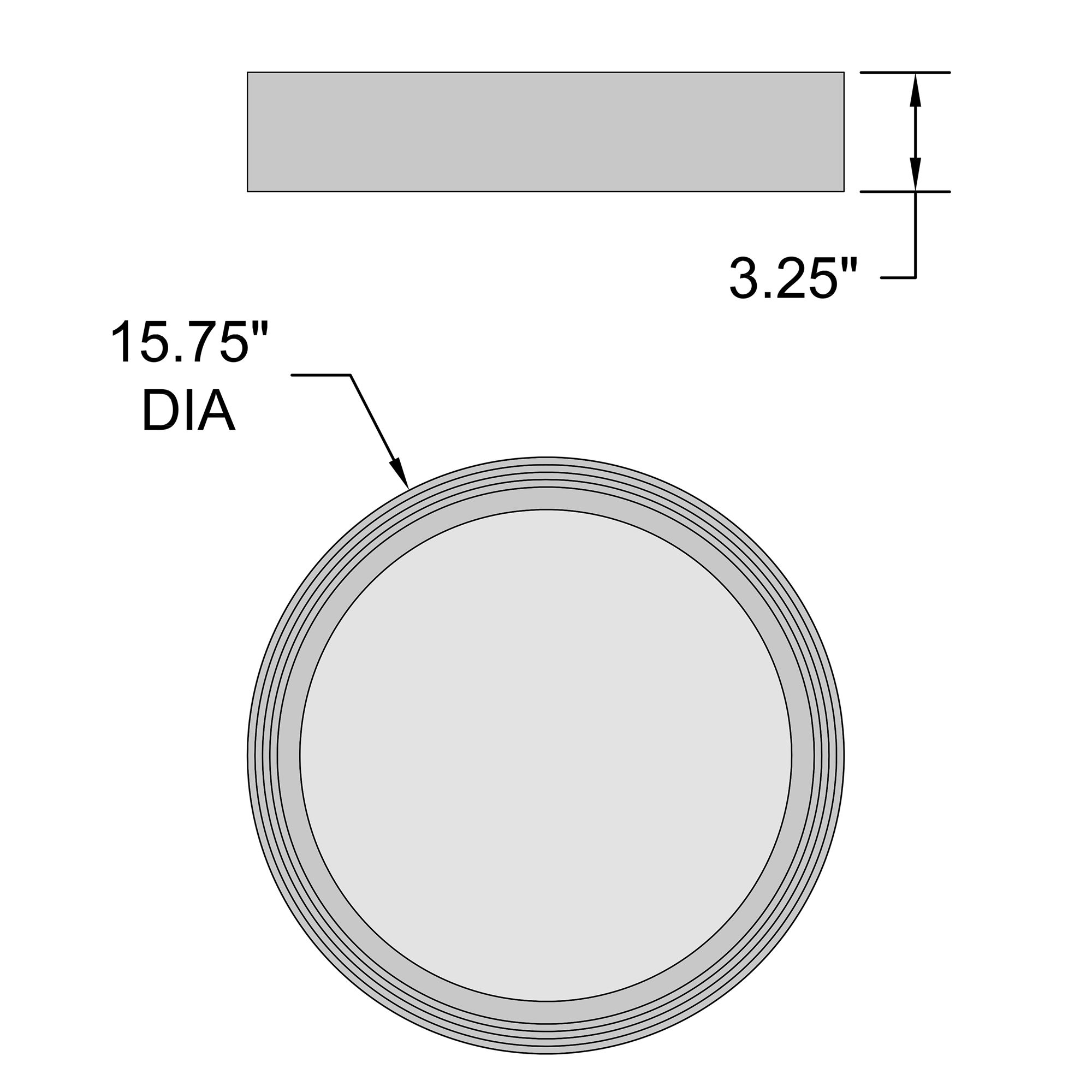Access Malaga 15 3/4" Wide Matte Black Modern Round LED Ceiling Light