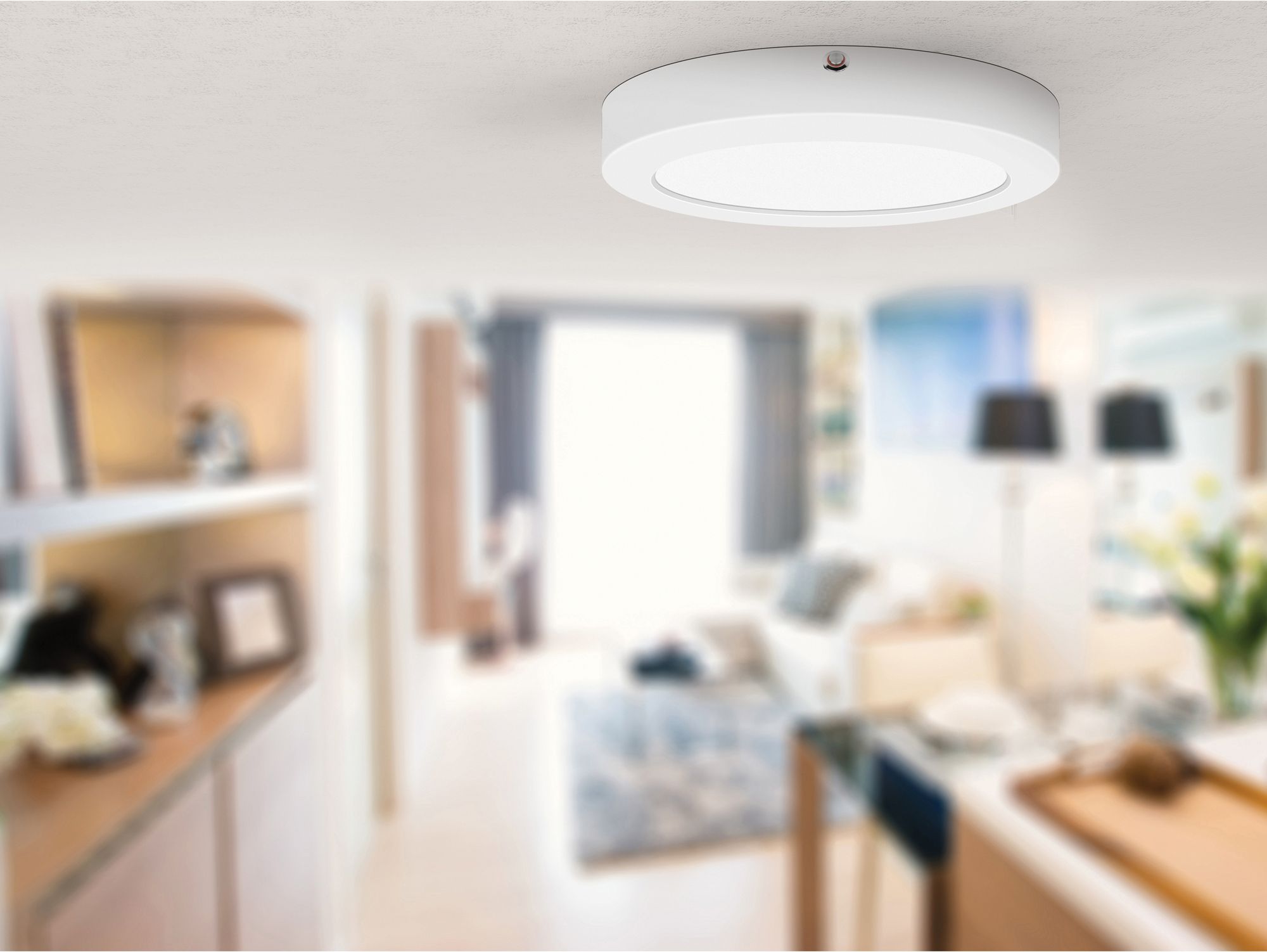 Access ModPLUS White 9" White LED Ceiling Light with Emergency Backup