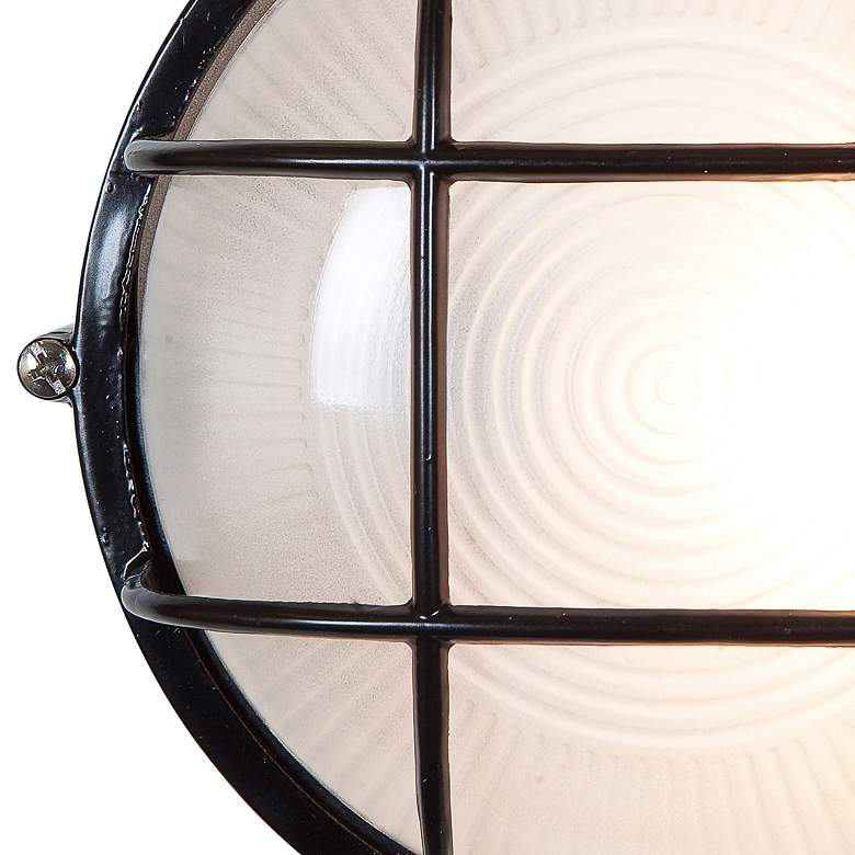 Image 3 Access Nauticus 9 1/2" High Black Round Outdoor Bulkhead Wall Light more views