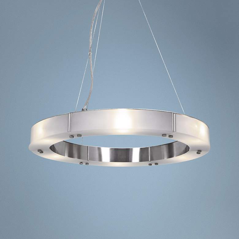 Image 1 Access Oracle Collection 22 inch Wide Brushed Steel Pendant