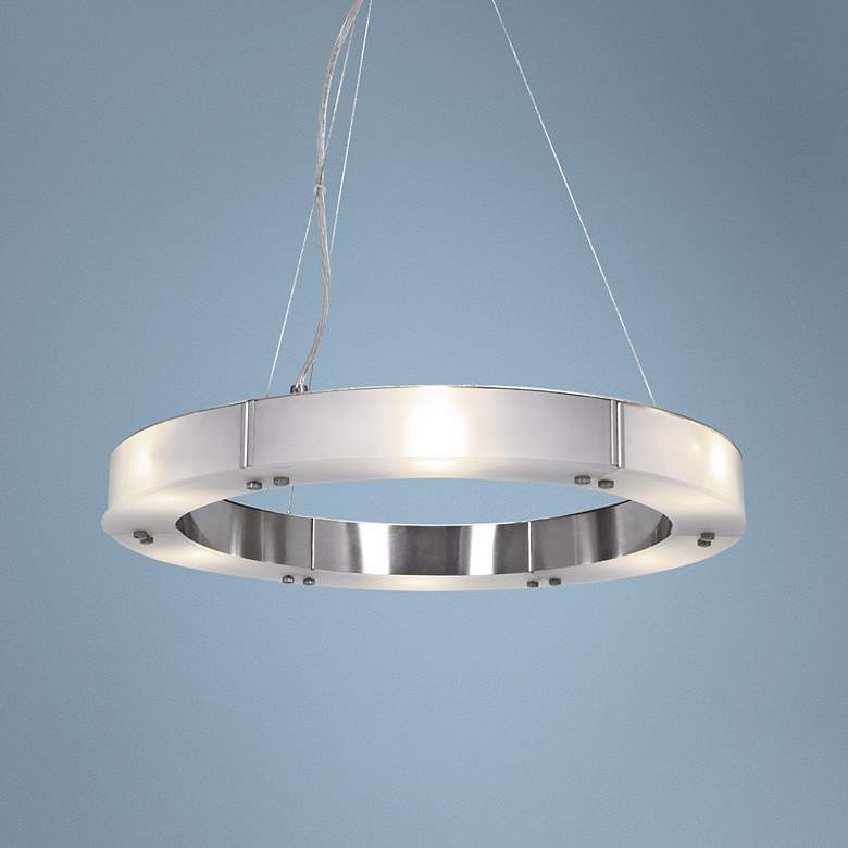 Image 1 Access Oracle Collection 22" Wide Brushed Steel Pendant