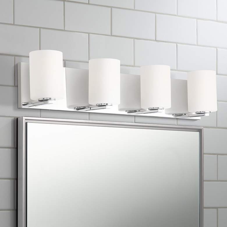 Image 1 Access Oslo 30" Wide Chrome Metal 4-Light Modern LED Bath Light