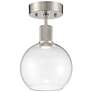 1_Access Port Nine 7 1/2" Brushed Steel and Glass LED Ceiling Light