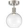 Access Port Nine 7 1/2" Brushed Steel and Glass LED Ceiling Light