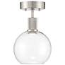2_Access Port Nine 7 1/2" Brushed Steel and Glass LED Ceiling Light more views
