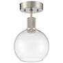 4_Access Port Nine 7 1/2" Brushed Steel and Glass LED Ceiling Light more views