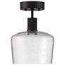 2_Access Port Nine 9" Matte Black Seeded Glass LED Ceiling Light more views