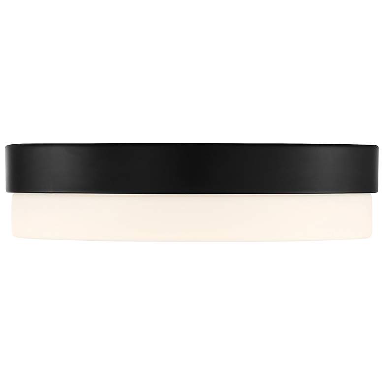 Image 3 Access Roma 14" Wide LED Matte Black Flush Mount Ceiling Light more views