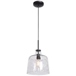 Access Simplicite 11&quot; Wide Black and Glass Dome Mini Pendant Light