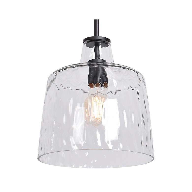 Image 3 Access Simplicite 11" Wide Black and Glass Dome Mini Pendant Light more views