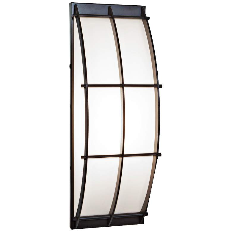Image 1 Access Tyro Collection Bronze Curved Outdoor Sconce