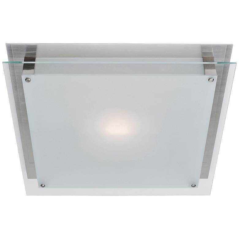 Image 2 Access Vision 11 4/5 inch Wide Brushed Steel LED Ceiling Light