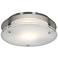 Access Vision Round 12" Wide Brushed Steel LED Ceiling Light