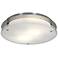 Access Vision Round 14" Wide Brushed Steel Ceiling Light