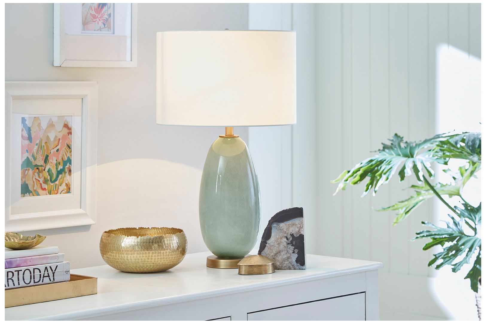 Acclaim Home 1-Light Brass Table Lamp