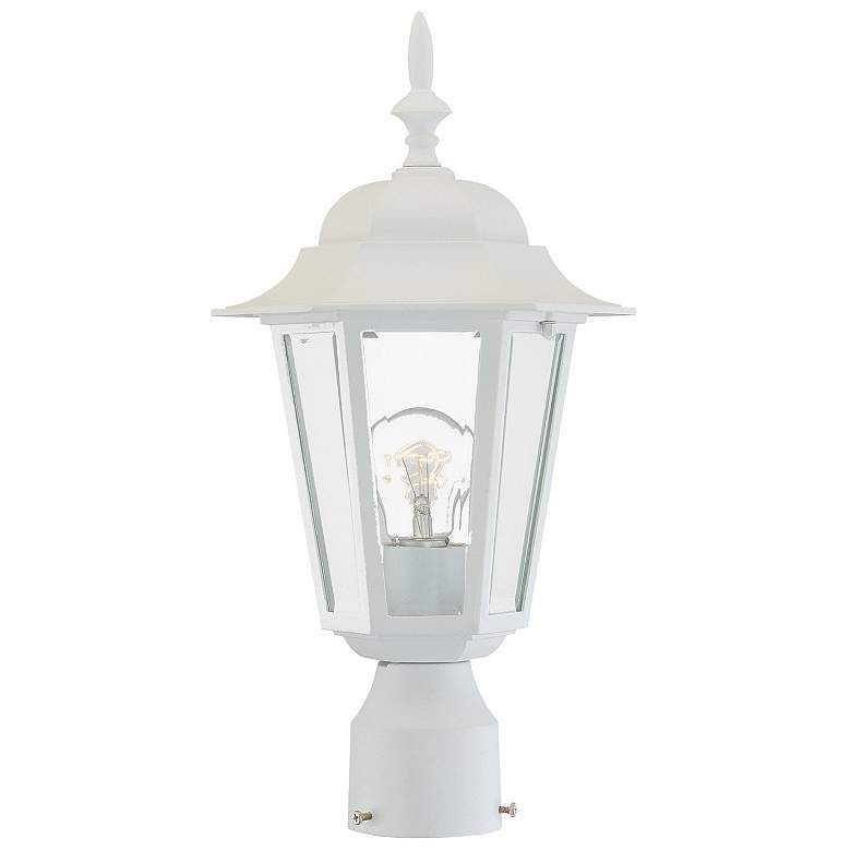 Image 1 Acclaim Lighting Camelot 16 3/4" HIgh Textured White Post Light