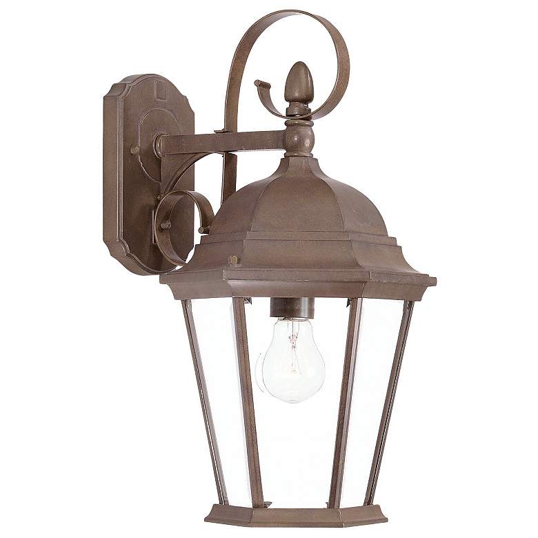 Image 1 Acclaim Lighting New Orleans 18" High Burled Walnut Outdoor Wall light