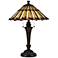 Accordion Shade 2-Light Tiffany Style Table Lamp
