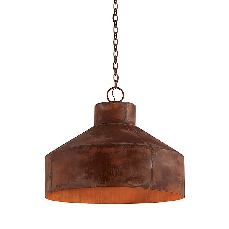 Image 2 Ace 27 3/4 inchW Textured Bronze and Brushed Brass Chandelier