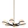 Ace 27 3/4"W Textured Bronze and Brushed Brass Chandelier