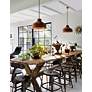 7_Ace 27 3/4"W Textured Bronze and Brushed Brass Chandelier more views